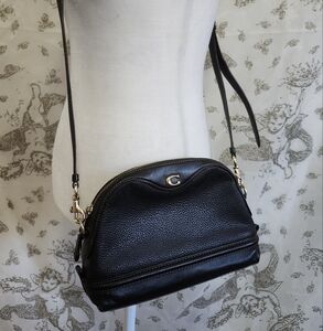 COACH F37863 Ivie Crossbody Black Leather Handbag Purse